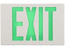 SPECTSUN Led Exit Sign Battery Backup, Green Exit Light Combo&Double Sided Exit Sign - 1 Pack, Exit Combo Light/Illuminating Exit Sign Led/Exit Alarm/Fire Exit Sign Light/Lighted Exit Sign