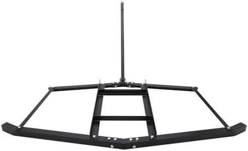 GarveeLife 74”Wide Drag Harrow, High Efficient Driveway Grader with Pin Hitch, Up to 50lbs, Heavy Duty Lawn Leveling Rake Pull Behind Lawn Tractor Rake for Sand, Soil, Farm, Garden