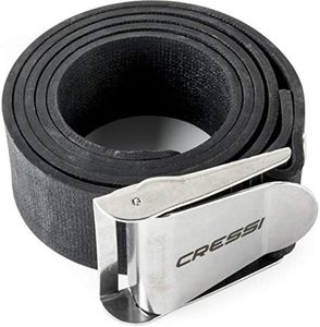 Cressi Quick-Release Elastic Belt with Metal Buckle, Black