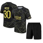 Messi 10 Home Boys Argen Football Jersey with Shorts(Kid's, Boy's & Men's) (M, Green)