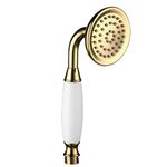 Skybath Shower Head Traditional Victorian Style Handheld Shower Sprayer Metal Brass Golden