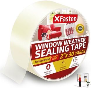 XFasten Window Tape for Winter 2-Inch x 30-Yards 1.5” Core, Residue-Free Window Weather Sealing Tape for Winter, Window Draft Stopper Window Insulation Tape for Window Weather Stripping