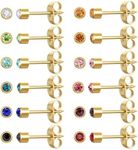 12 Pairs Ear Piercing Stud Earrings