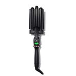 amika high tide deep hair waver - beach waver hair curler with 3 tourmaline ceramic 0.7” barrels - delivers beach waves without marks - digital adjustable temperature - heat-resistant handle