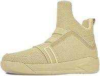 Soulsfeng Khaki High Top Sneakers for Men 14 Mesh Breathable Slip On Basketball Walking Shoes
