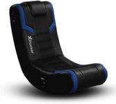 X Rocker Eclipse Video Gaming Floor Chair with Built-in Headrest Speakers, Wireless Bluetooth, Foldable, Vegan Leather, 275 lbs Max, Amazon Exclusive, Black and Blue