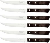 Tramontina Set of 6 Steak Knife Set, Wood Handle
