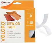 VELCRO Brand Sew On White Fabric Ta