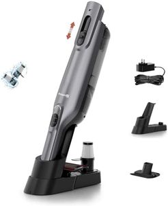 Nicebay Rechargeable Handheld Vacuum, Lightweight Hand Vacuum Cordless, Powerful Suction, One-Touch Empty, LED Lights, Large Dust Cup, Charging Dock for Home, Office, Car, Pet, Gray