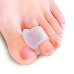 Povihome 10 Pack Clear Toe Spacers, Big Toe Separator (1st/2nd Toe), Bunion Corrector to Correct Big Toe Bunion, Overlapping Toes