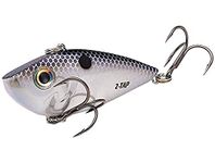 Strike King (REYESDTT12-401) Red Eyed Shad Tungsten 2 Tap Fishing Lure, 401 - Smokey Chrome/Blue, 1/2 oz, Tungsten Sound Chamber