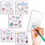 5 Piece Mini Coloring Book Variety Pack Pocket Size Small Gifts for Coworkers 3x3 inches On-The-Go Travel Size Creating and Mindful Coloring Book, 50 Pages of Stress + Anxiety Relief