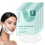 PLANTIFIQUE V-Line Face Lifting Chin Mask, 5 PCS - Hydrogel Chin Strap with Hyaluronic Acid and Aloe Vera - Jawline Shaper & Neck Firming