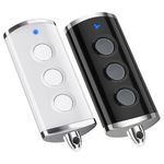 pepape 2 Pack Garage Door Remote Transmitter Compatible with Hormann BiSecur HSE2-868-BS, HSE4-868-BS, HS5-868-BS for HORMANN ProMatic SupraMatic RollMatic Operator Black & White