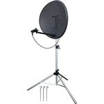 Electrovision Large Height Adjustable (1201-1715 Mm) Satellite Stand Silver