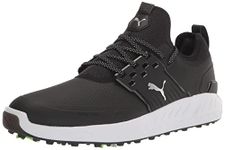 PUMA Men's Ignite Articulate Golf Shoe, Puma Black/Puma Silver/Puma Black, 11