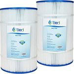 Tier1 Pool & Spa Filter Cartridge 2-pk | Replacement for Pentair R173214, Clean & Clear 75, Pleatco PAP75-4, Filbur FC-0685, Unicel C-9407 and More | 75 sq ft Pleated Fabric Filter Media