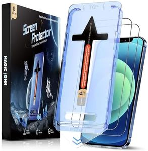 MAGIC JOHN 2 Pack for iPhone 12/iPhone 12 Pro 6.1 inch Tempered Glass Screen Protector, Auto Dust-Elimination Installation, Bubble Free, HD Clear, Easy Installation