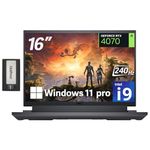 Dell G16 7630 16" QHD+ 240Hz Gaming Laptop, 13th Gen Intel i9-13900HX, 32GB DDR5, 2TB SSD, NVIDIA GeForce RTX 4070 8GB GDDR6, Win 11 Pro, 1-Zone RGB Backlit Keyboard, Gray, 256GB Docking Station Set