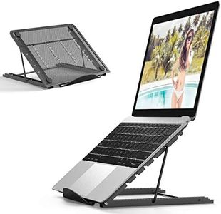 JUMKEET Supporto PC Portatile, Porta Tablet di Ventilato Raffreddamento, Appoggio per Alza Notebook, Pieghevole Leggero Laptop Stand Base per MacBook Air/Pro Computer Portatili Huawei Matebook (7-17")