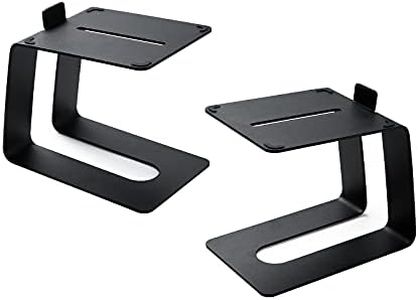 Soportes para Altavoces de Escritorio, Soporte de Altavoz para Monitor de Estudio para Altavoces de computadora pequeños y medianos, amortiguación de Vibraciones, Color Negro, par