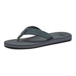 Quiksilver Men's Carver Suede 3 Point Flip Flop Athletic Sandal, Grey/Grey/Black, 9 UK