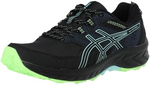 ASICS Gel Venture 9 Mens Trail Running Shoes, Black Illuminate Mint, 7.5 US