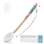 Svarvns Lotion Applicator for Back with 2 Replaceable Pads, 17" Back Lotion Applicator for Women, Elderly Apply to Lotion, Suncreen, Cream Medicine, White