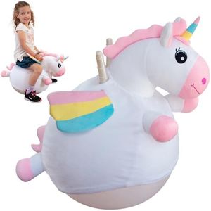 WALIKI Horse Hopper Ball for Kids | Hippity Hop | Jumping Hopping Ball | Sit & Bounce (Small: Ages 3-5, Unicorn)