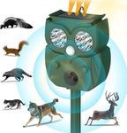 Critter Ridder Animals Repellent Solar-Powered Ultrasonic Animal Repeller Outdoor Skunk Repellent for Yard Waterproof, Drive Away Raccoon, Deers, Squirrels, Rats, Cats