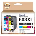 Gureef 603XL Ink Cartridges Multipack Replacement for Epson 603 XL for Expression Home XP-3100 XP-4100 XP-2100 XP-2105 XP-3105 Workforce WF-2810 WF-2830 WF-2835 WF-2850 Printer (B/C/M/Y, 4-Pack)