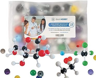OLD NOBBY Organic Chemistry Model Kit Set Supplementary Kit 118 Pieces - Molecular Model Kit for Students & Teachers with Atoms and Bonds - Great Gifts for Kids 10-15