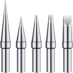 Welding Soldering Tips 5pcs for ET Soldering Iron, ET Replacement Soldering Iron Tips for Weller WES51 WESD51 WE1010NA PES51 (5PCS Tip Set)