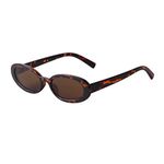 Laurinny 90s Sunglasses for Women Men Retro Oval Sunglasses Glasses, Leopard/Brown 2, 140mm