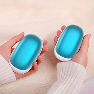 Honswit Hand Warmers Rechargeable 2 Pack, 5000mAh Portable Magnetic Hand Warmer Reusable, 2 in 1 Electric USB Pocket Warmer/Power Bank, Long Lasting Hand Heater Great Warm Gifts for Women Men Blue