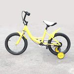 LENJKYYO Kids Bicycle 16" Bike for 5-8 years old Kids Boys Girls Training Wheels Blue Kids Bicycle Outdoor Bike for Boys Girls Children Bike with Stabilizers Training Wheel (Yellow)