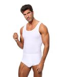 Niema Golphin Men's Clásico Algodón 100% canalé Kniited Tank Top, White (Blanco 001), Medium (Size: M/48)