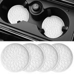 ME.FAN Car Cup Coaster [4 Pack] Silicone Car Coasters/Cup Mats - 2.75In Universal Non-Slip Recessed Car Interior Accessories - Car Cup Holder Insert Coasters White