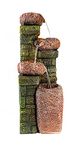 Expleasia Tiered Cask Stone Brick Water Fountain for Home, Office, Garden | Home Decor Water Fountain| Home Decor Water Fountain, Fountain for Living Room, Outdoor Water Fountain (Green)