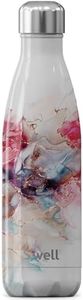 S'well Stainless Steel Water Bottle, 17oz, Rose Marble, Triple Layered Vacuum Insulated Containers Keeps Drinks Cold for 36 Hours and Hot for 18, BPA Free, Perfect for On The Go