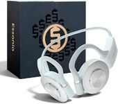 Essonio Open Ear Headphones - Ultra Deep Bass Wireless Bluetooth Air Conduction Headphones 3-Level Deep Bass Ultra-Wideband ANC 20H Play Multi-Point Connect Clear Call White