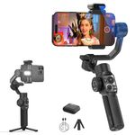 ZHIYUN Smooth 5S AI Combo 3-Axis Gimbal Stabilizer for iPhone 15 Pro Max & Android Smartphone Gimbal with AI Tracker, Built-in Fill Light, Tripod, Phone Stabilizer for Video Recording Vlog Filming