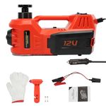 BuyWeek Car Jack Hydraulic 5T Electric Car Jack Kit DC 12V Tire Jack Tool Kit with Inflator and LED Light Trolley Jack Lifting for Car SUV Tyre Repair Change Tire Emergency Tool