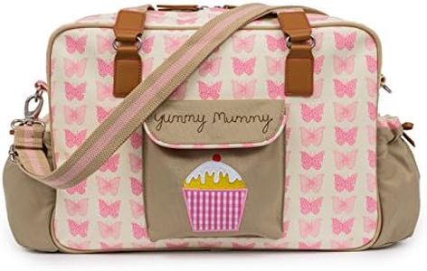 Pink Lining Baby Diaper Bag, Yummy Mummy (Pink Butterflies)