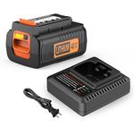 Bakipante 40V 2.5Ah LBX2040 Lithium Replacement Battery and Charger Compatible with Black and Decker 40 Volt Battery LBX2040 LBXR36 LBXR2036 LST540 LCS1240 LBX1540 LST136W Cordless Power Tool