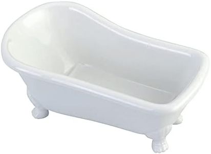 Kingston Brass BATUBW 7-Inch Length Ceramic Tub Miniature with Feet, White