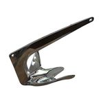 Boat Anchor, Bruce-Type Anchor, Polished 316 Stainless Steel, 15kg Weight, Sailing Boat Anchor