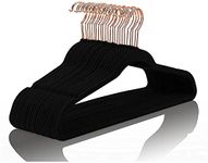 Golden Bird -Non-Slip Velvet Hangers Premium Suit Hangers Ultra Thin Space Saving 360 Degree Swivel Hook Clothes Hangers Velvet for Suits,Coats,Jackets,Pants,Dress,Sarees Pack of 60