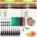 Dovesun Spinner Making Kit Fishing Lure Making Kit Spinnerbaits Fishing Gift Bass Lures Trout Lures B-107pcs-Spinnerbaits Making Kit