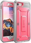 SUPCASE Unicorn Beetle Pro Series Case Designed for iPhone 7 / 8 / iPhone SE 2 (2020) / iPhone SE 3 (2022), Full-body Rugged Holster Case with Built-in Screen Protector (Pink/Gray)